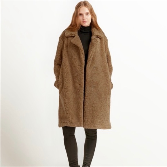 Uniqlo Fuzzy Coat in Camel color - Picture 3 of 9